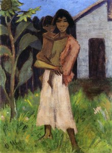 母と子、1927（キャンバス上のテンペラ）
